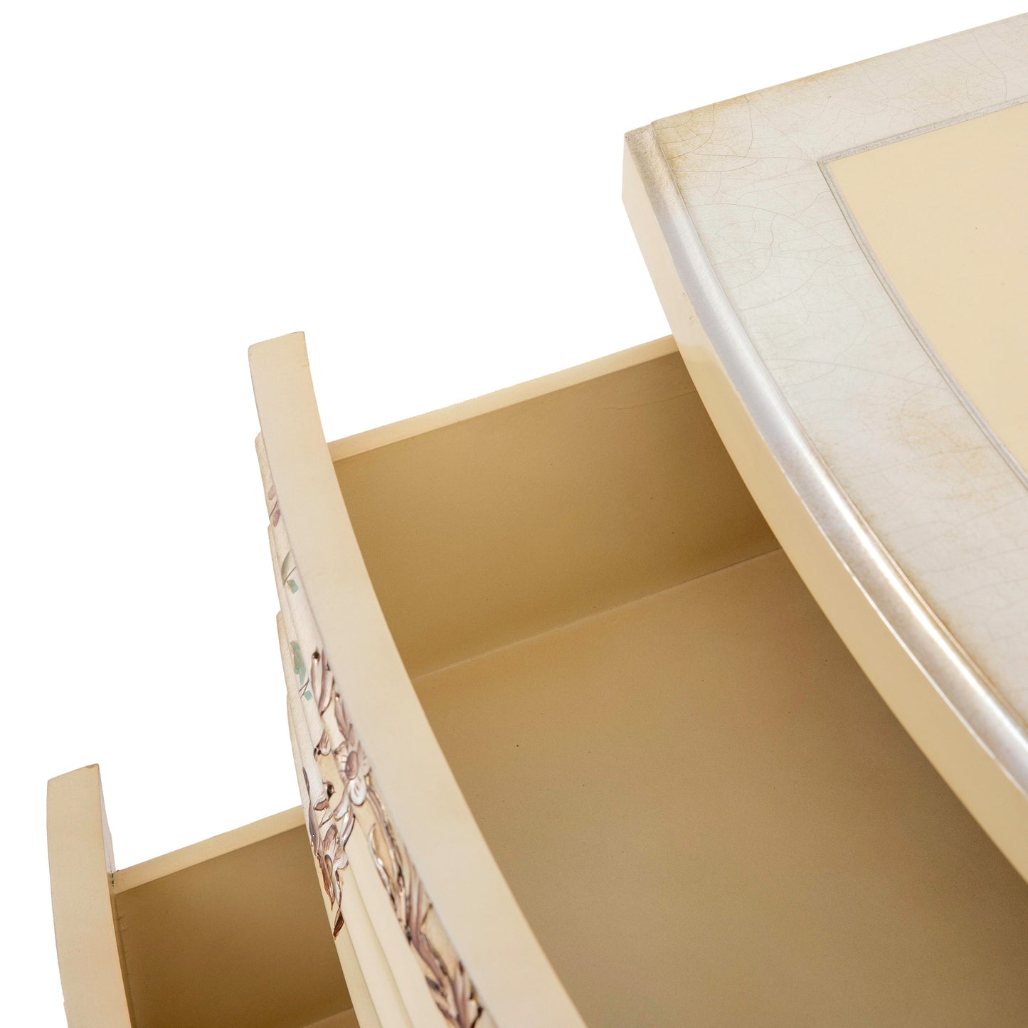 طاولة جانبية فضية اللون