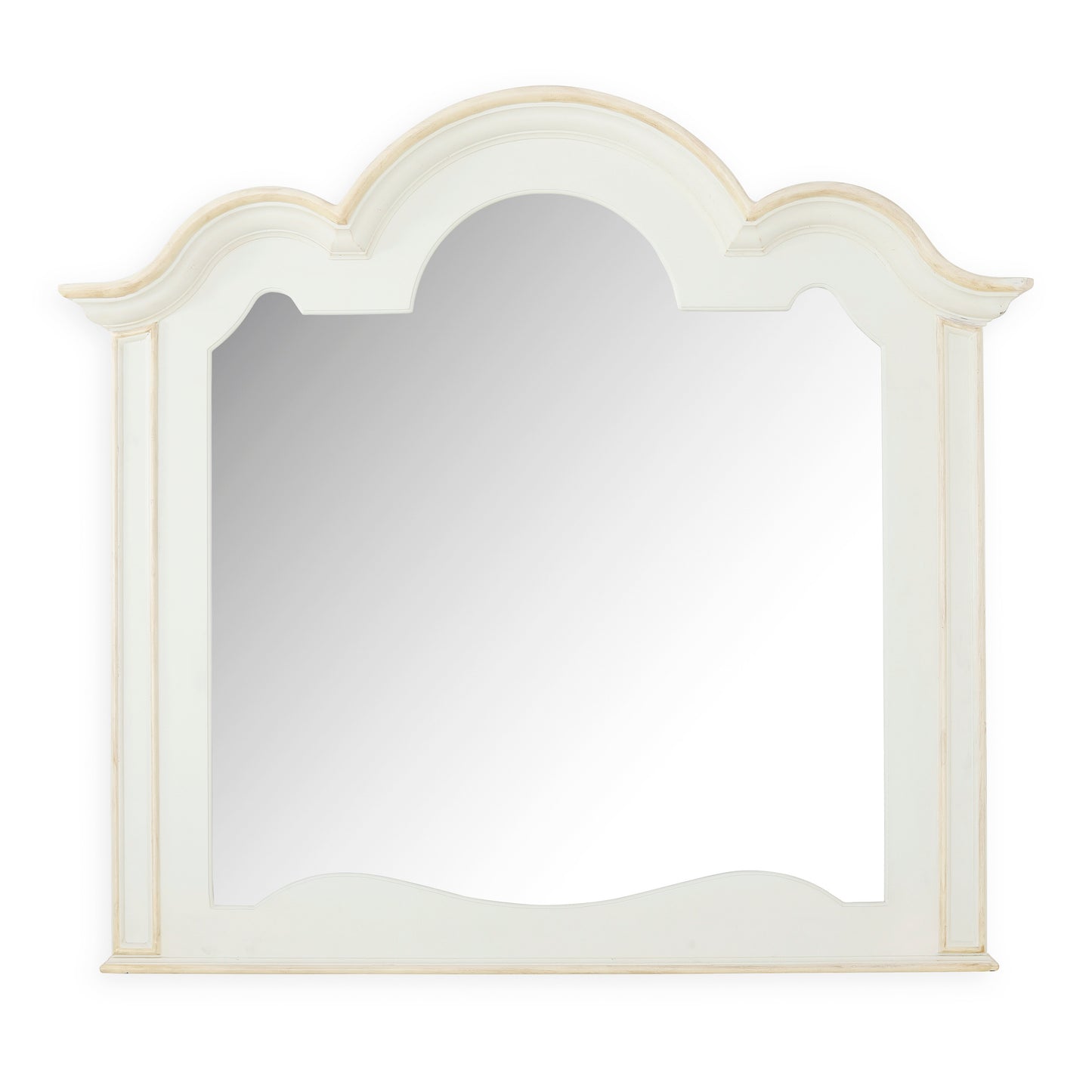 مرآة عالية السحاب باللونين الأبيض والذهبي