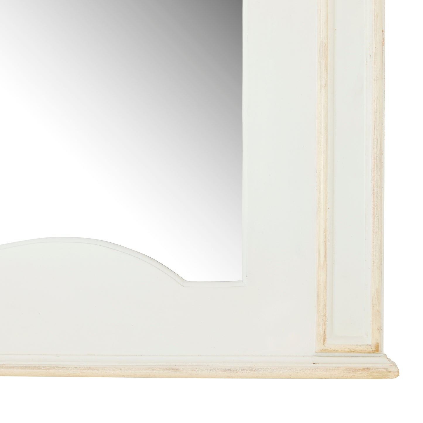 مرآة عالية السحاب باللونين الأبيض والذهبي