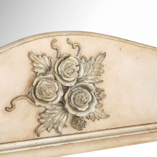 مرآة عالية السحاب باللونين الأبيض والذهبي