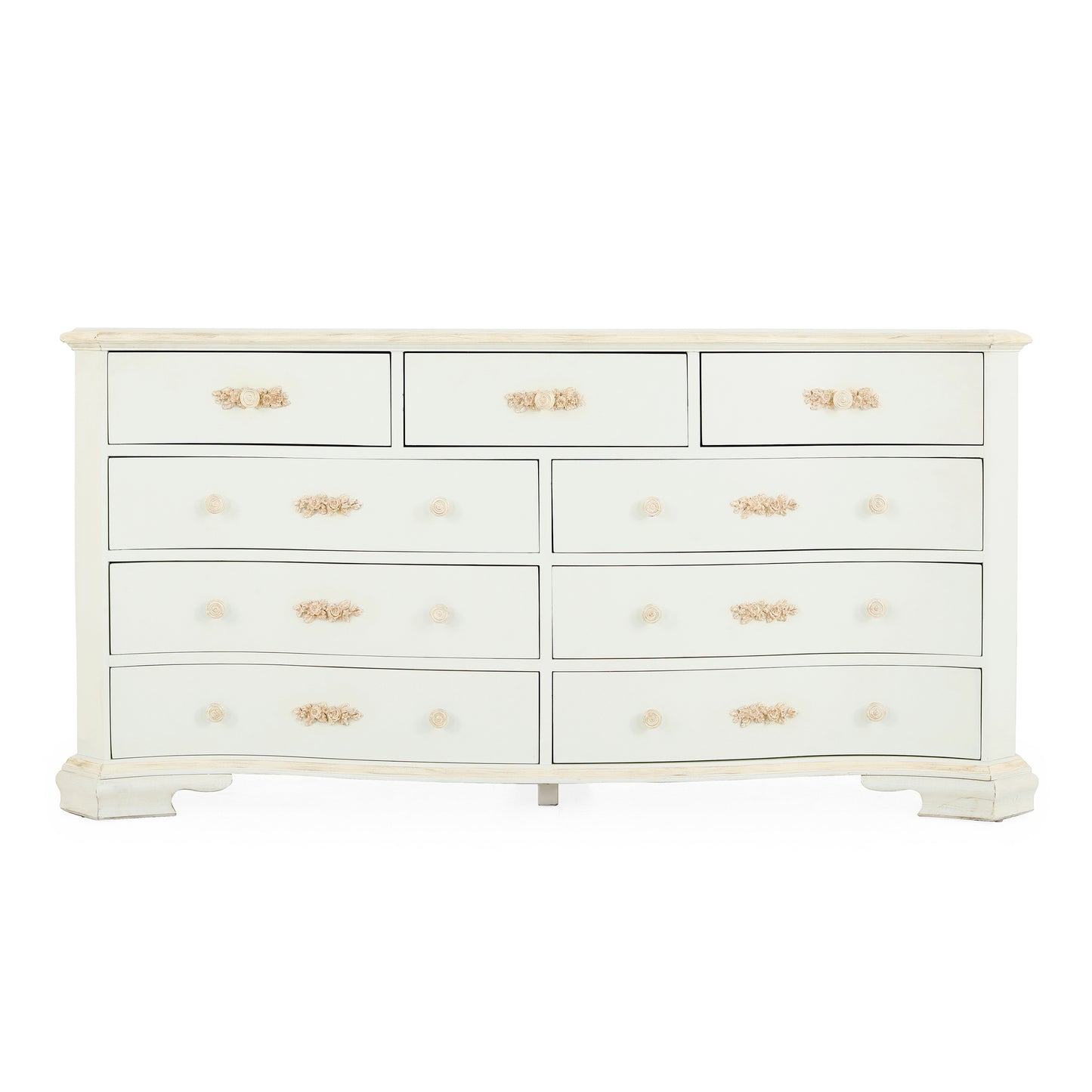 High Cloud Dresser With White And Gold Color