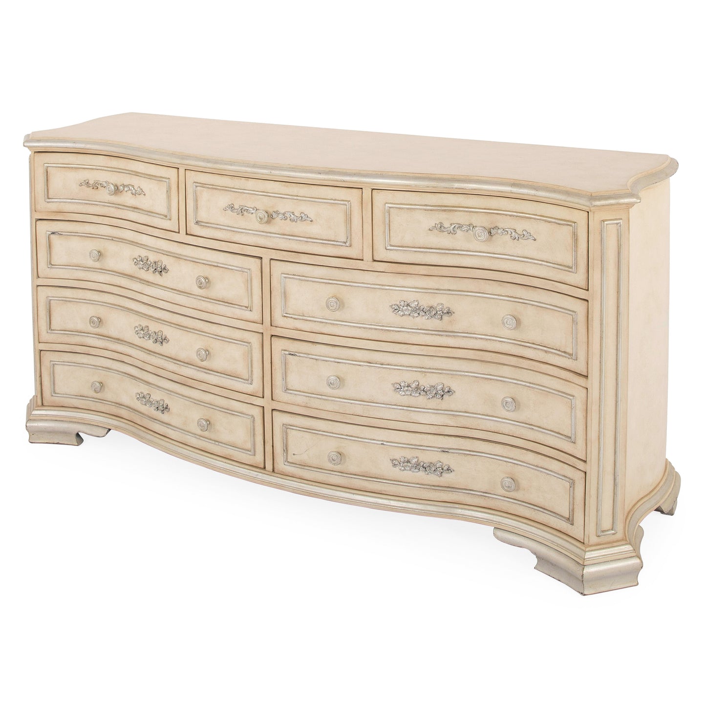 High Cloud Dresser With White And Gold Color