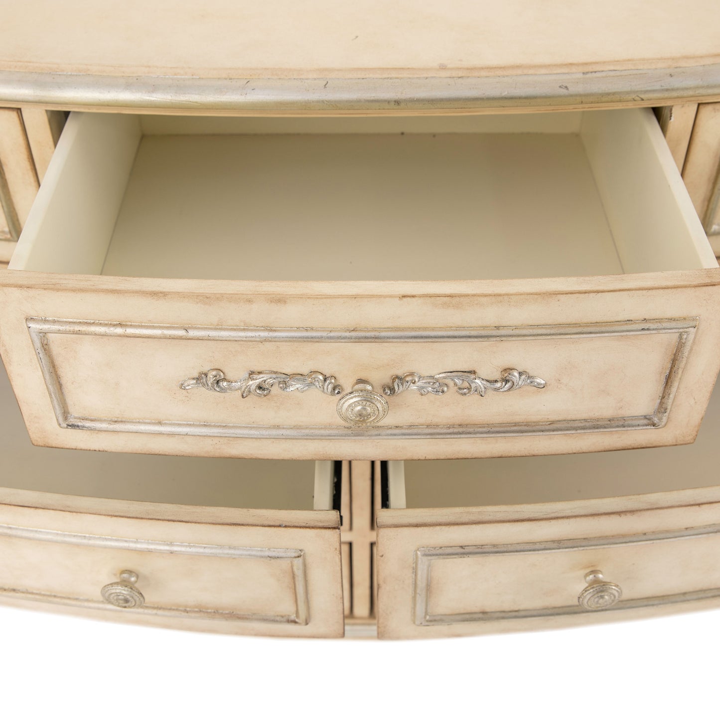 High Cloud Dresser With White And Gold Color