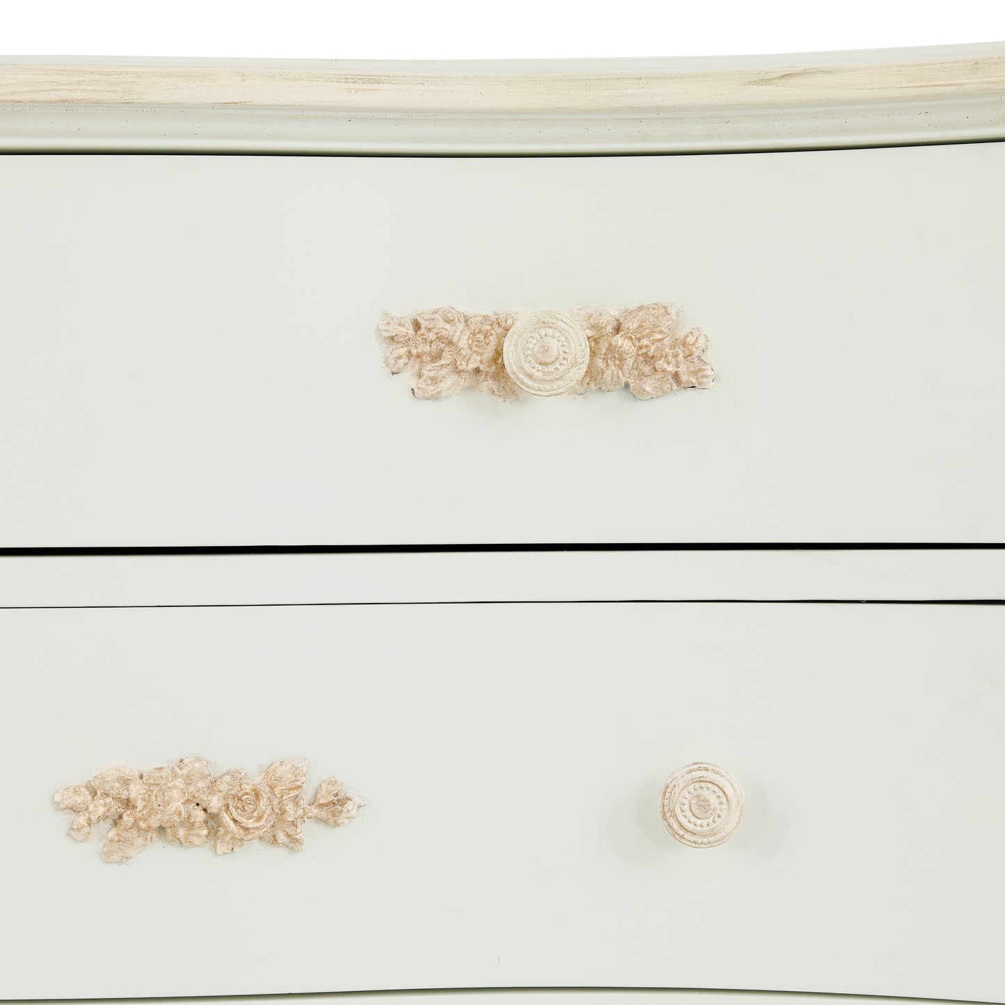High Cloud Dresser With White And Gold Color