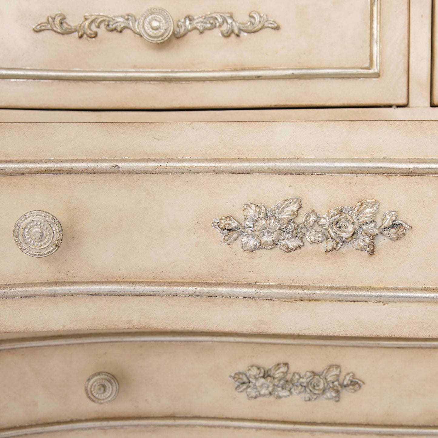 High Cloud Dresser With White And Gold Color