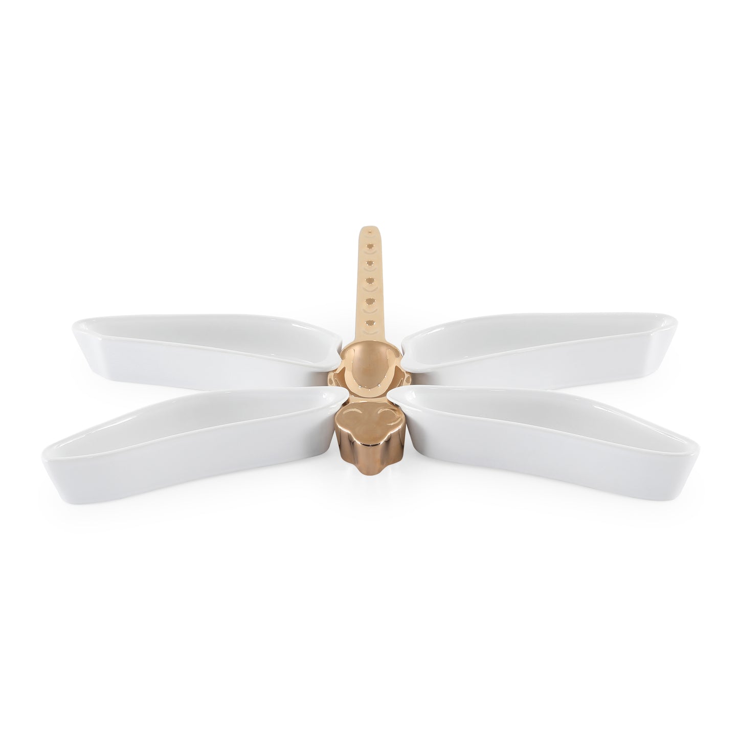 Libellula Tray Glossy Pink Gold And White Wings | Bosa