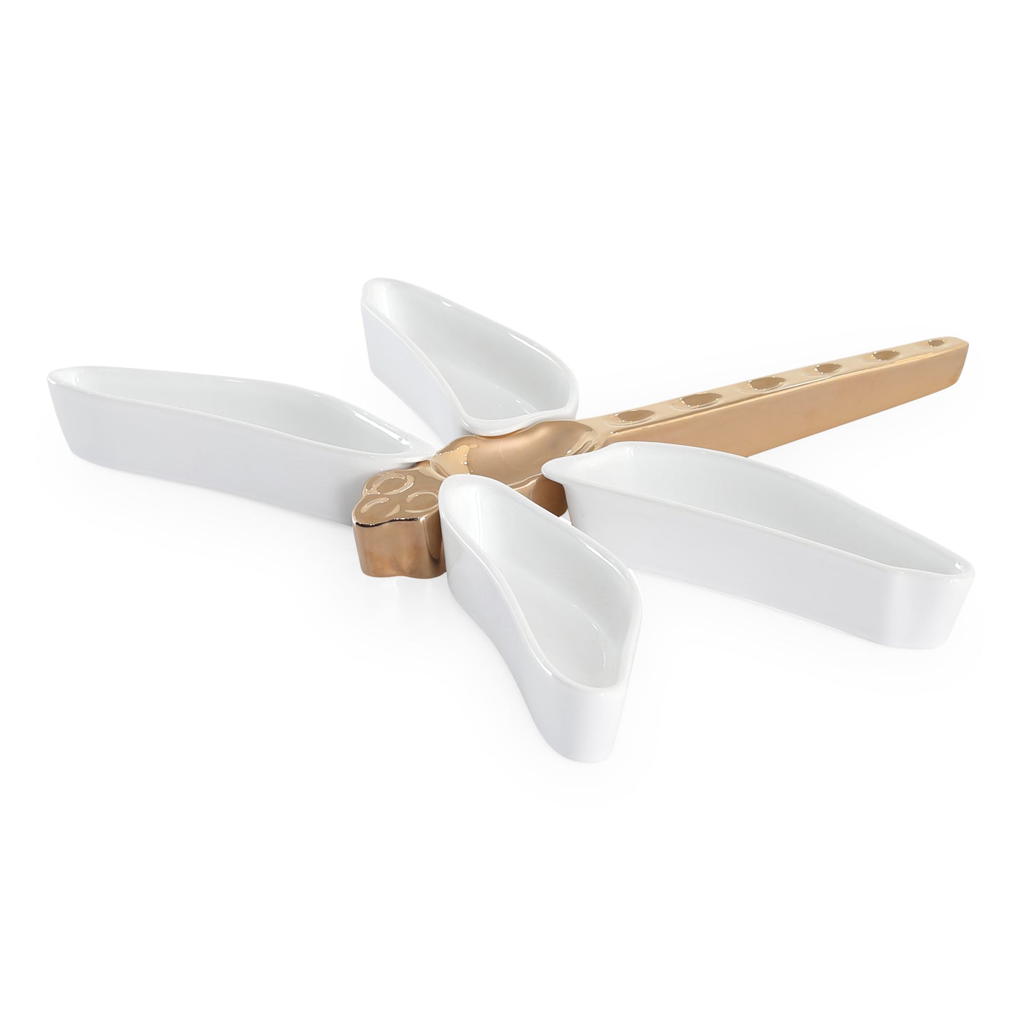 Libellula Tray Glossy Pink Gold And White Wings | Bosa