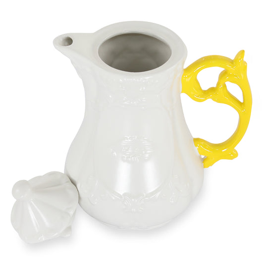 "I-Wares" Teapot In Porcelain Col. Handles - Yellow | Seletti