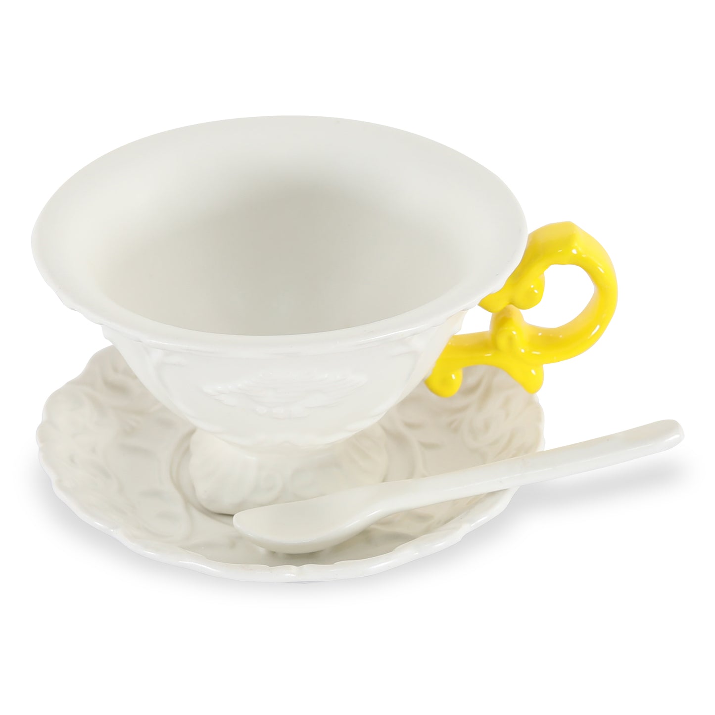 I-Wares Set In Porcelain With Col. Handles-Yellow | Seletti