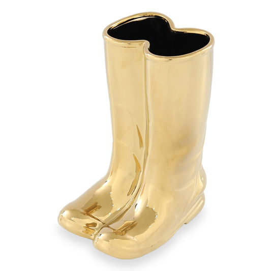 Rainboots Umbrella Stand In Porcelain -Gold | Seletti