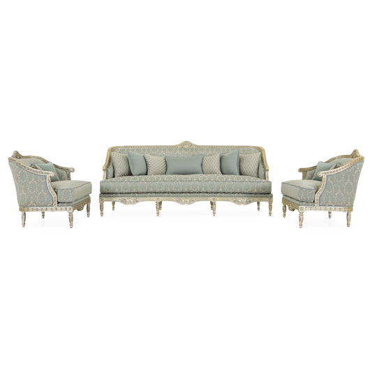 Marquis Sofa and Chair Green (Set of 3) | The Gallery