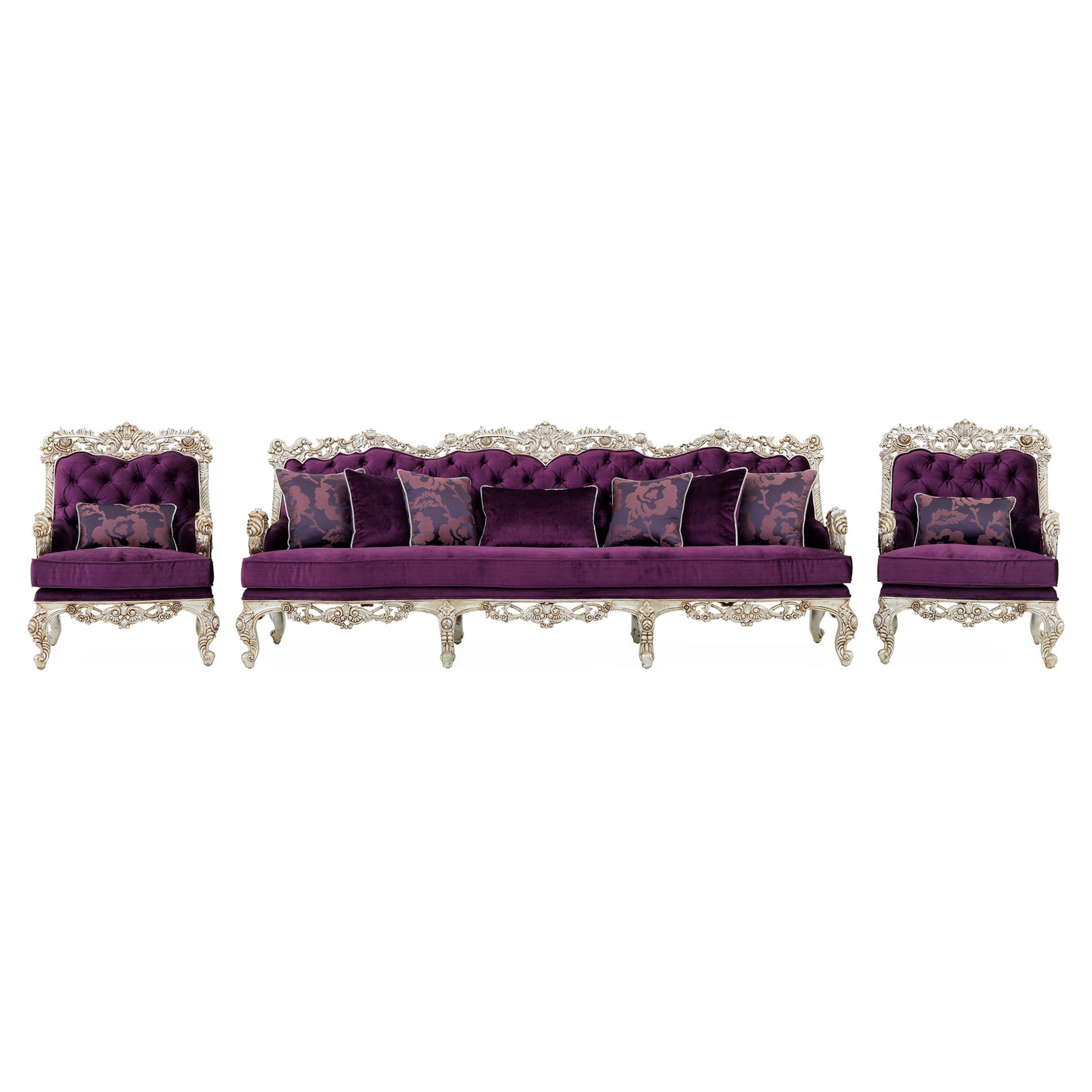 Carving sofa and Chair (Set of 3) | The Gallery