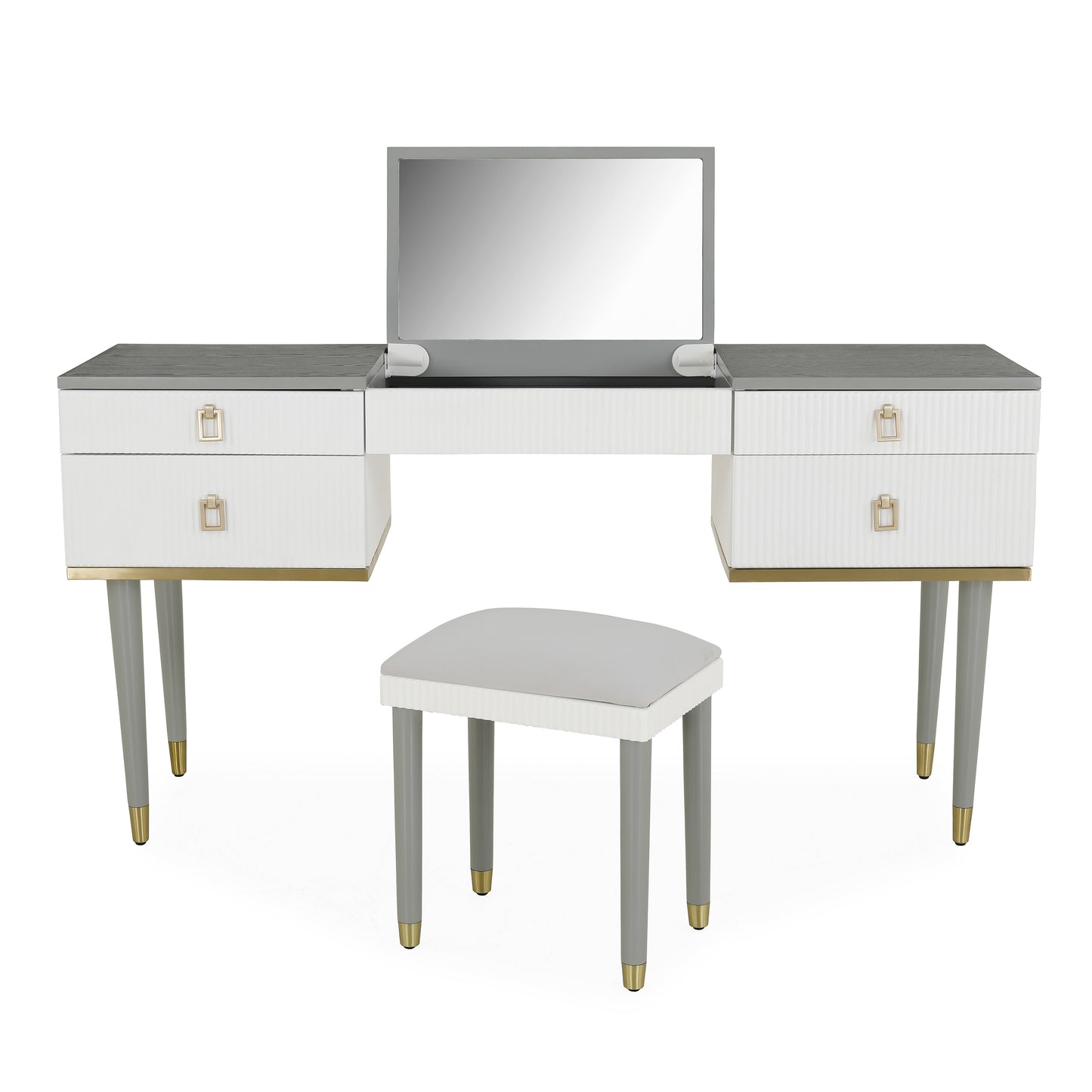 طاولة تزيين فاخرة مع كرسي ومرآة 1701