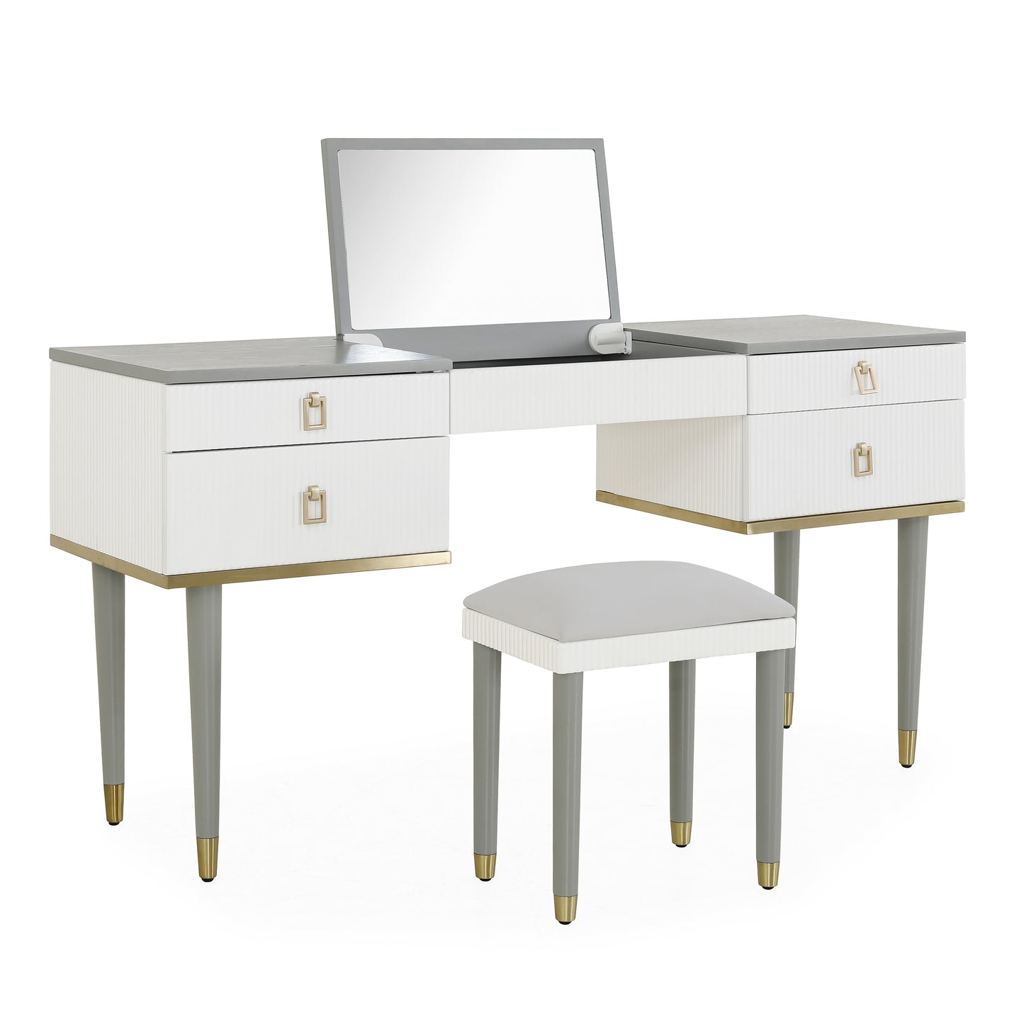 طاولة تزيين فاخرة مع كرسي ومرآة 1701