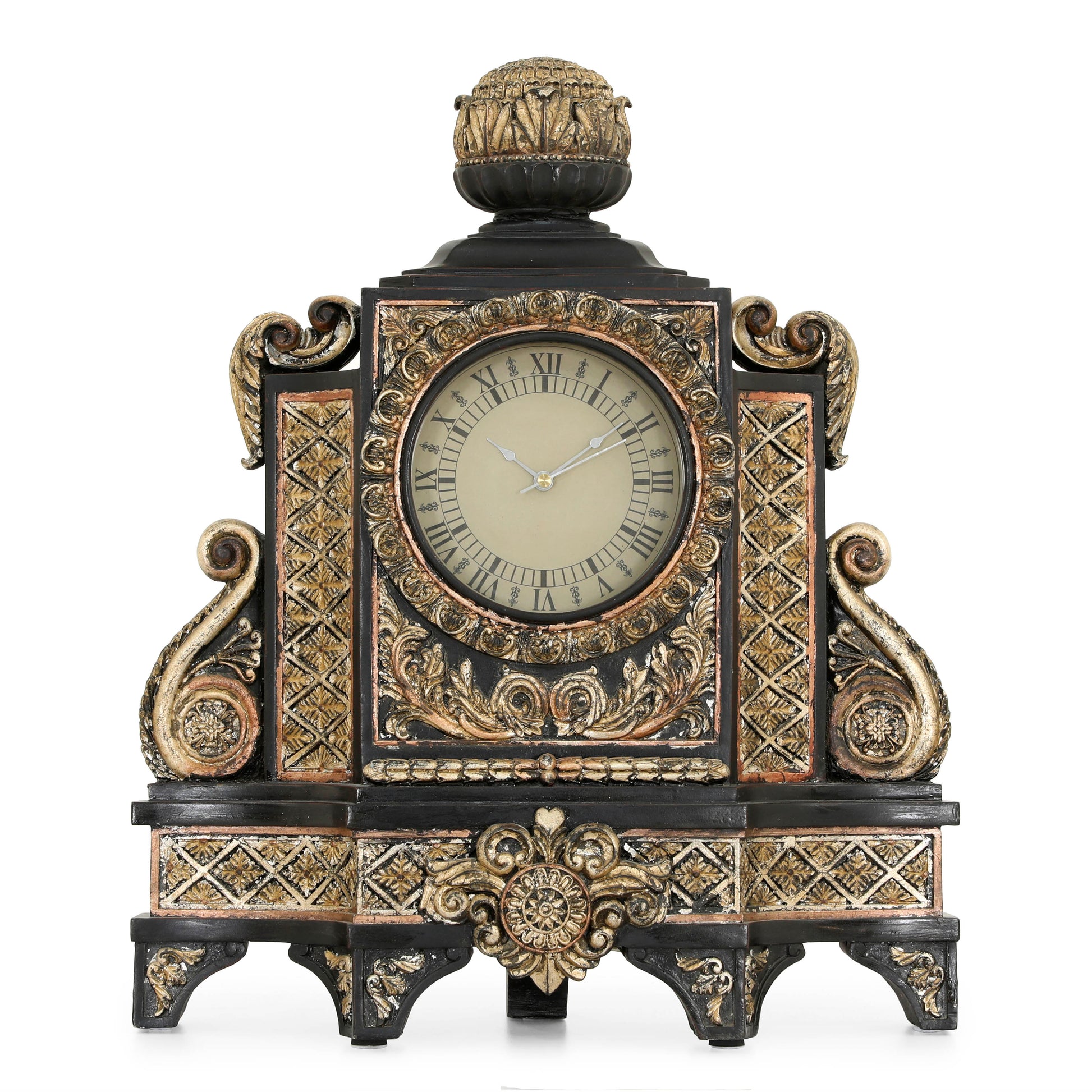 CLOCK-17W X 6D  X 20H- OLDE  WORLD  FINIALS - Farsh