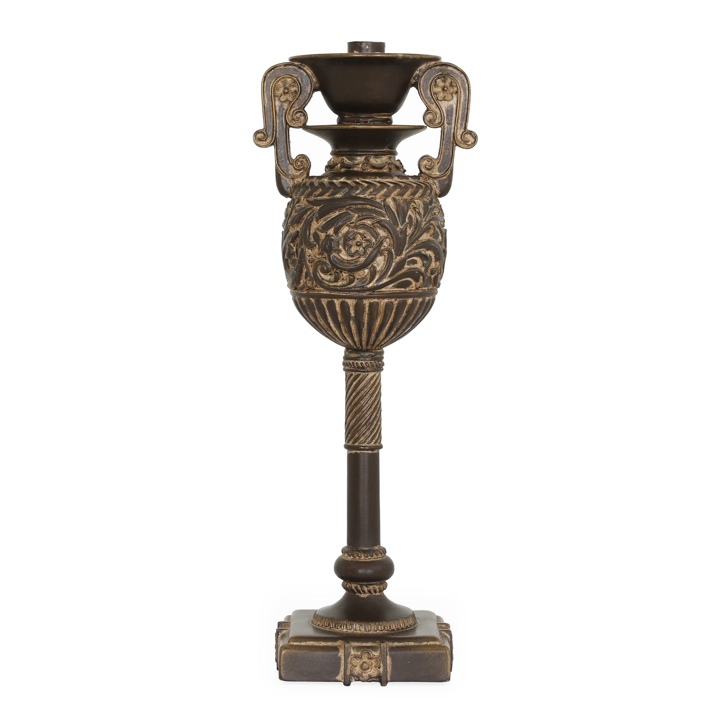 3898-  3/SET CANDLE HOLDERS - 16H-18-22H  ACANTHUS / P1027