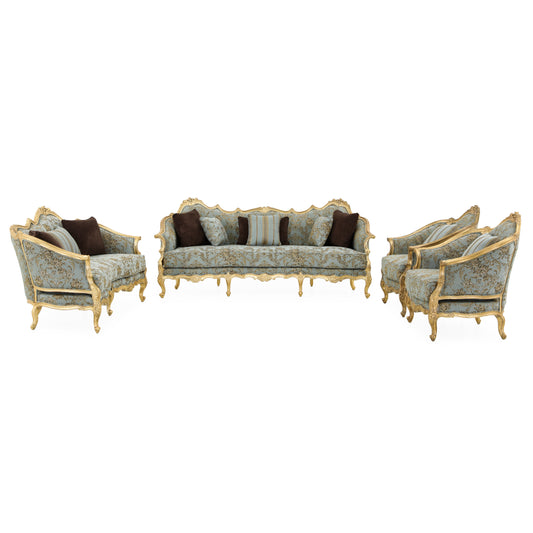 Jacqueline Sofa Set Gold (Set of 4) | The Gallery