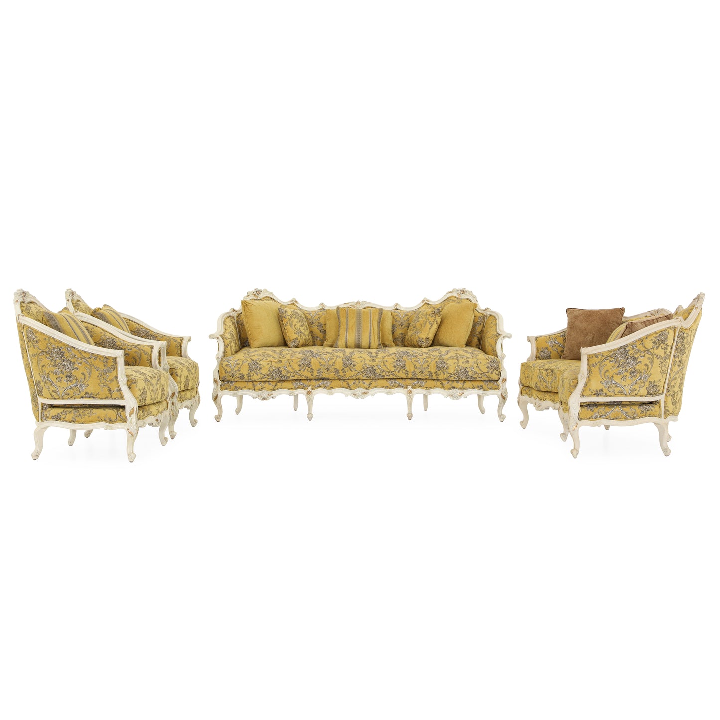 Jacqueline Sofa Set Yellow (Set of 4) | The Gallery