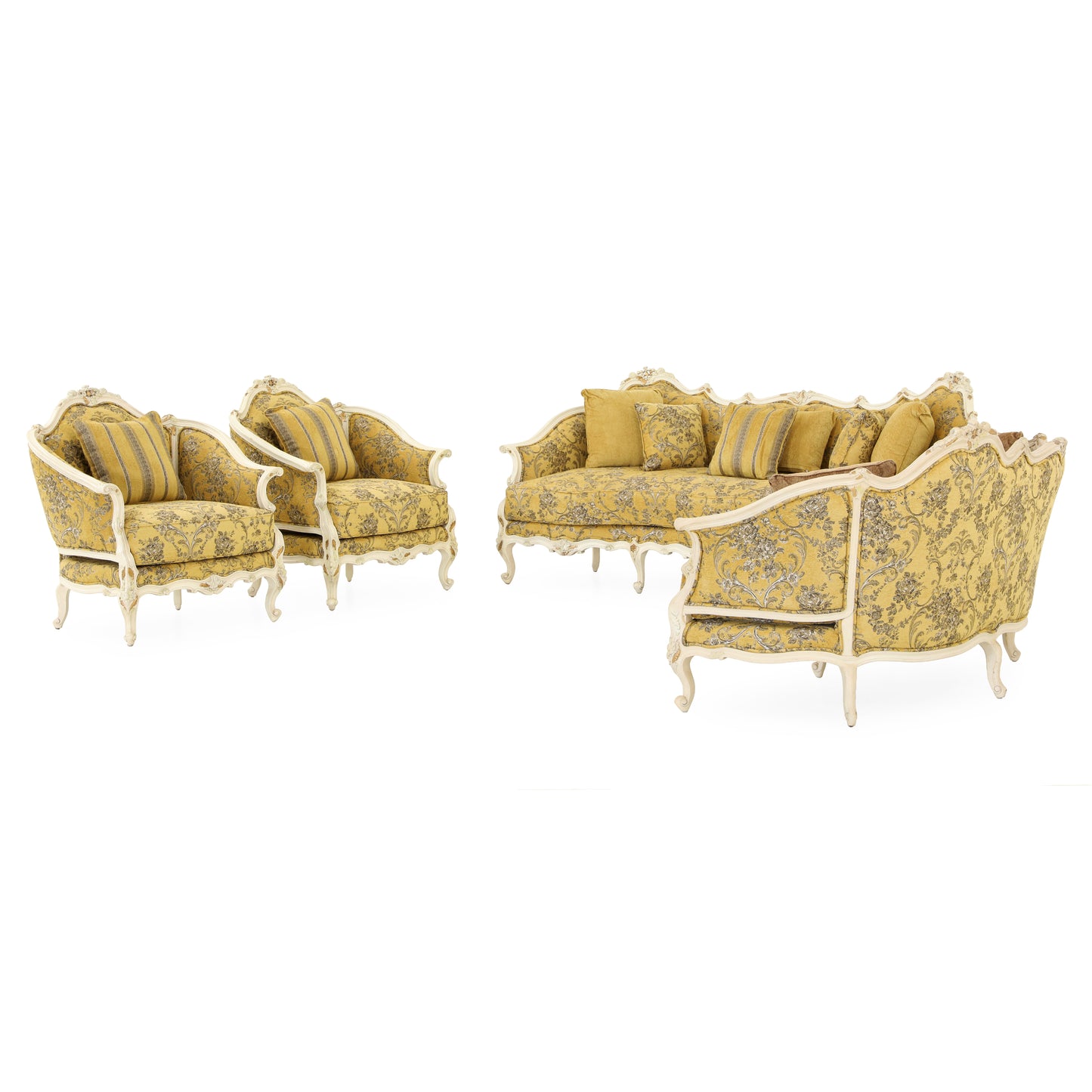 Jacqueline Sofa Set Yellow (Set of 4) | The Gallery