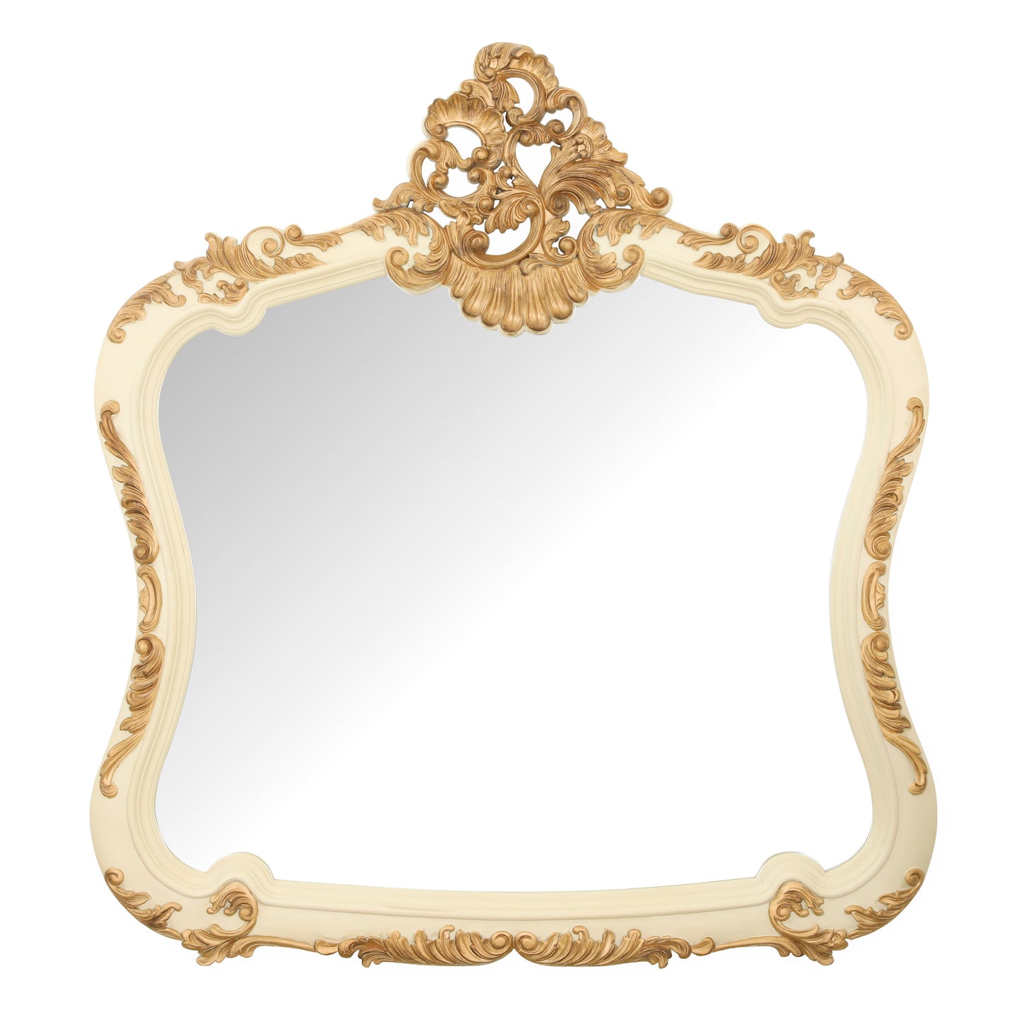 EMILE KING BED ROOM WITH ANTIQUE IVORY AND GOLD FINISH