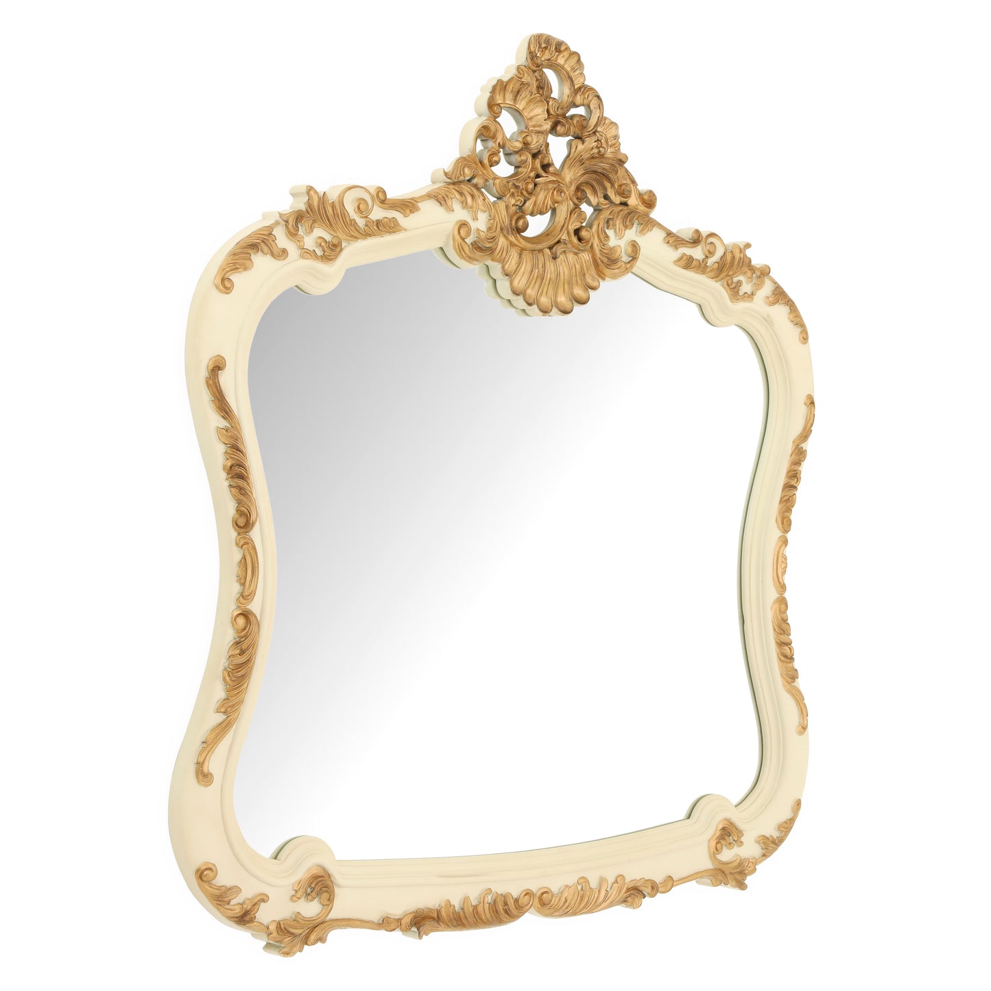 EMILE KING BED ROOM WITH ANTIQUE IVORY AND GOLD FINISH