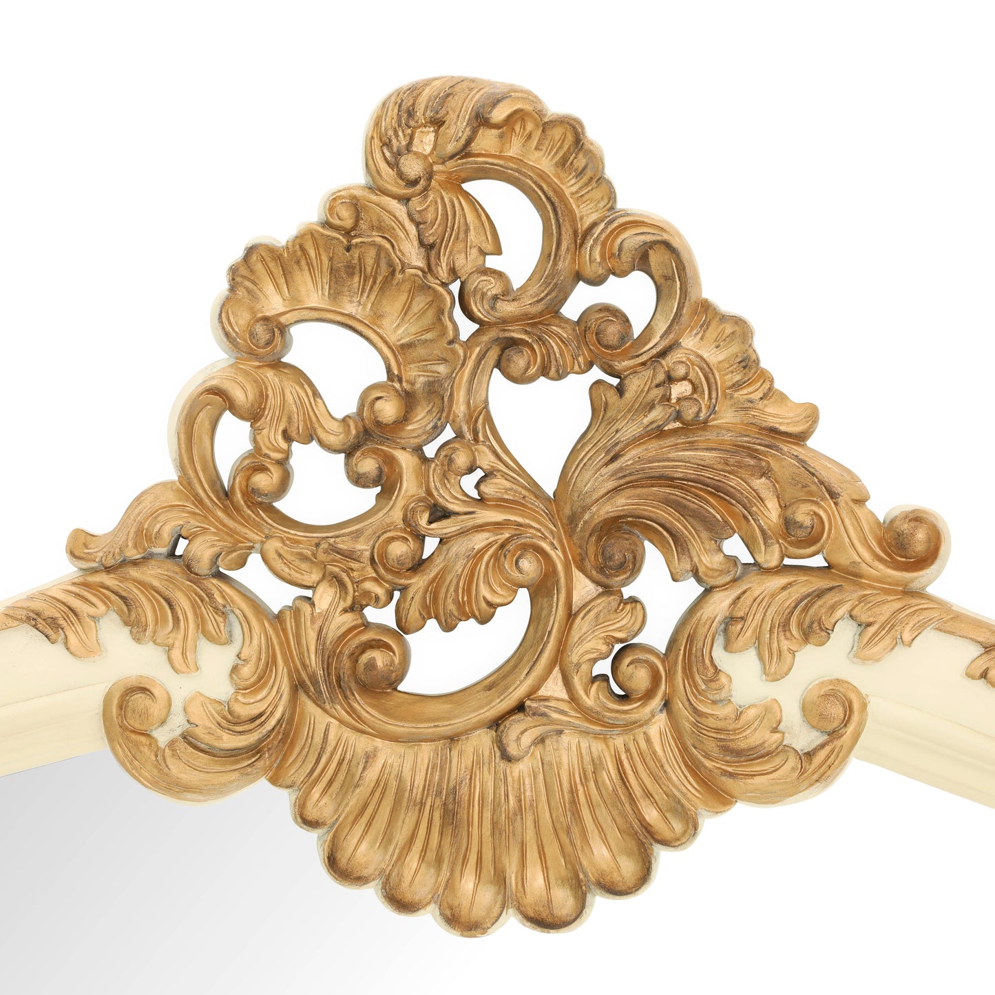 EMILE KING BED ROOM WITH ANTIQUE IVORY AND GOLD FINISH