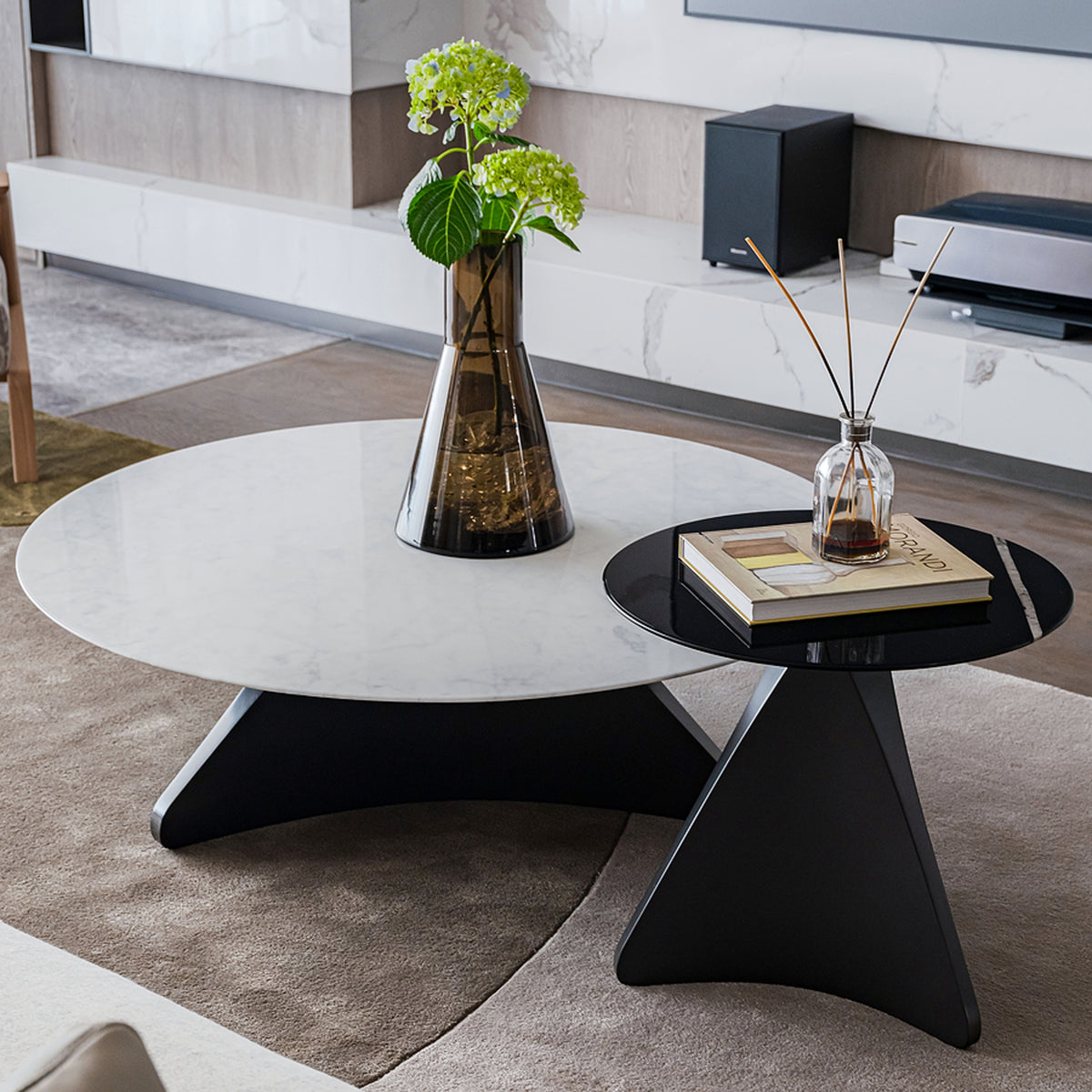 SPIN SIDE TABLE MARBLE
