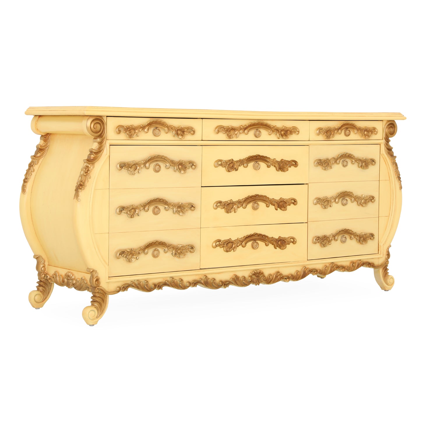EMILE ING BED ROOM GOLDEN YELLOW FINISH