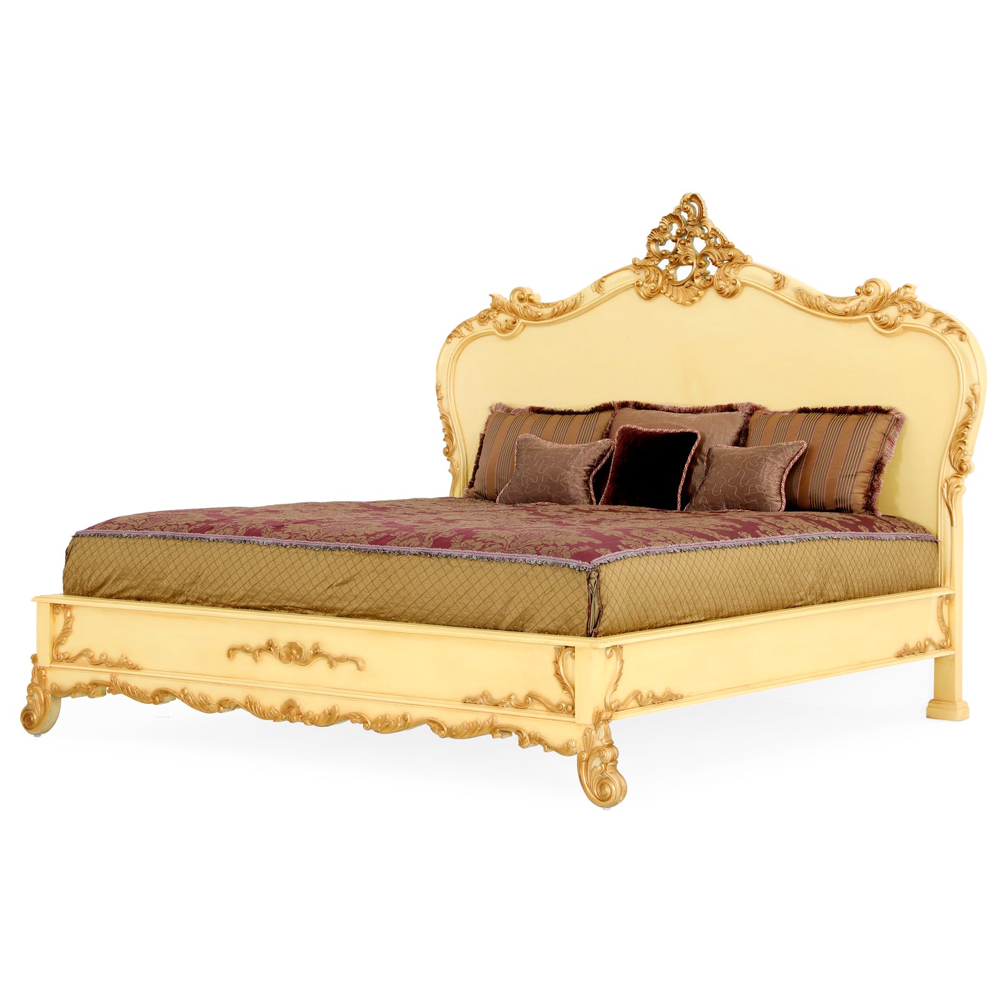 EMILE ING BED ROOM GOLDEN YELLOW FINISH