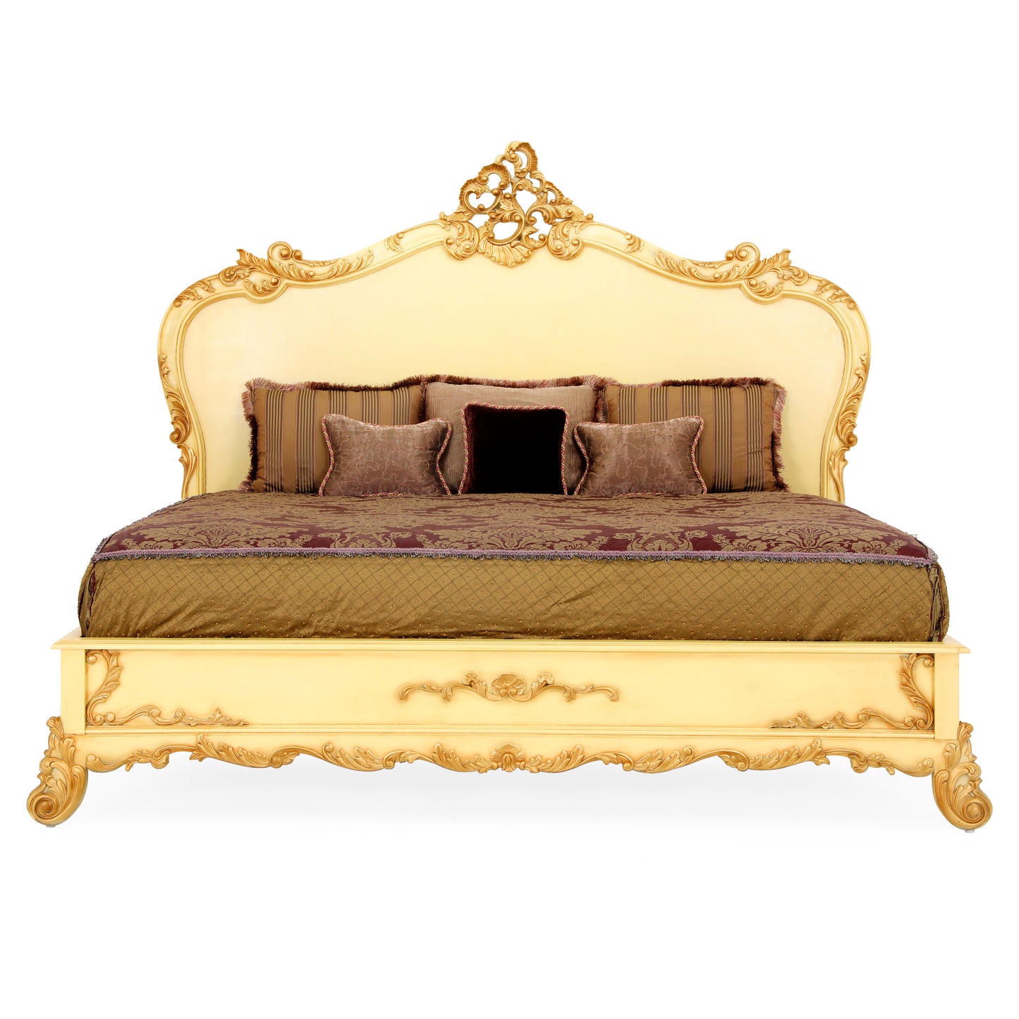 EMILE ING BED ROOM GOLDEN YELLOW FINISH