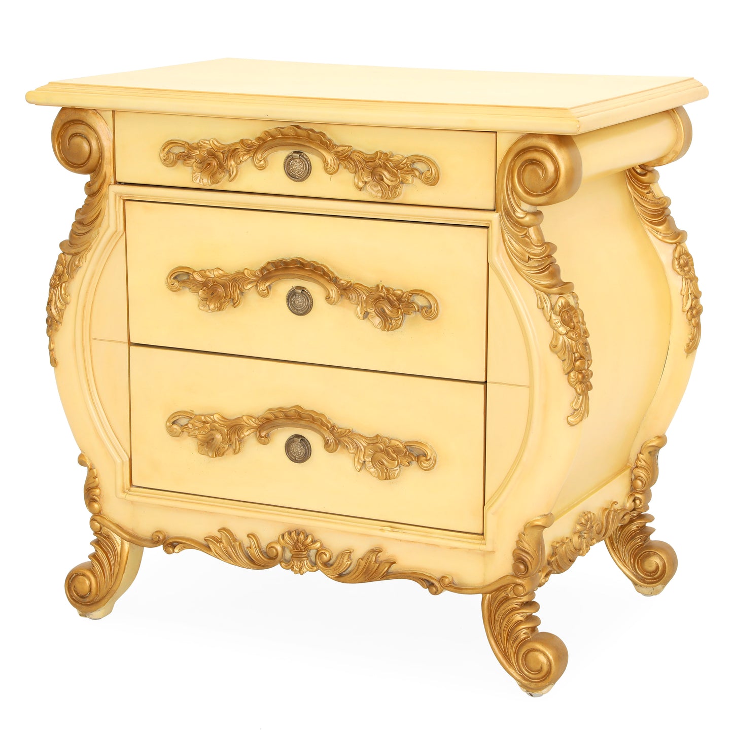 EMILE ING BED ROOM GOLDEN YELLOW FINISH