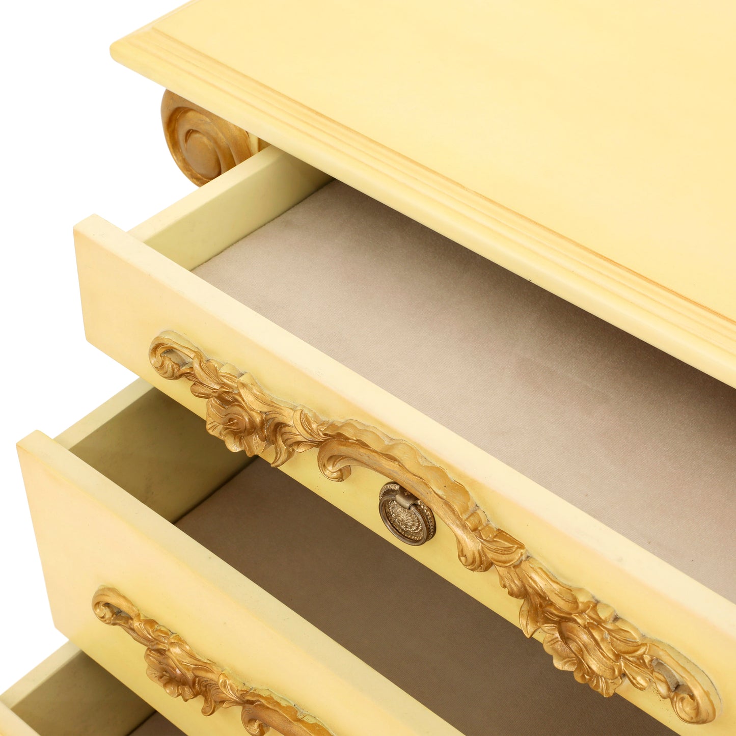 EMILE ING BED ROOM GOLDEN YELLOW FINISH