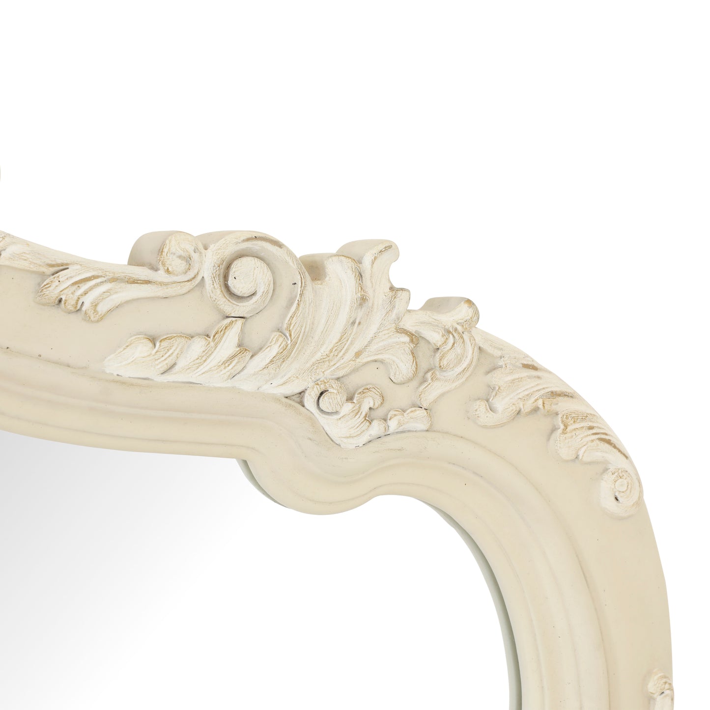 EMILE KING BED ROOM WHITE DISTRESSED ON CARVING