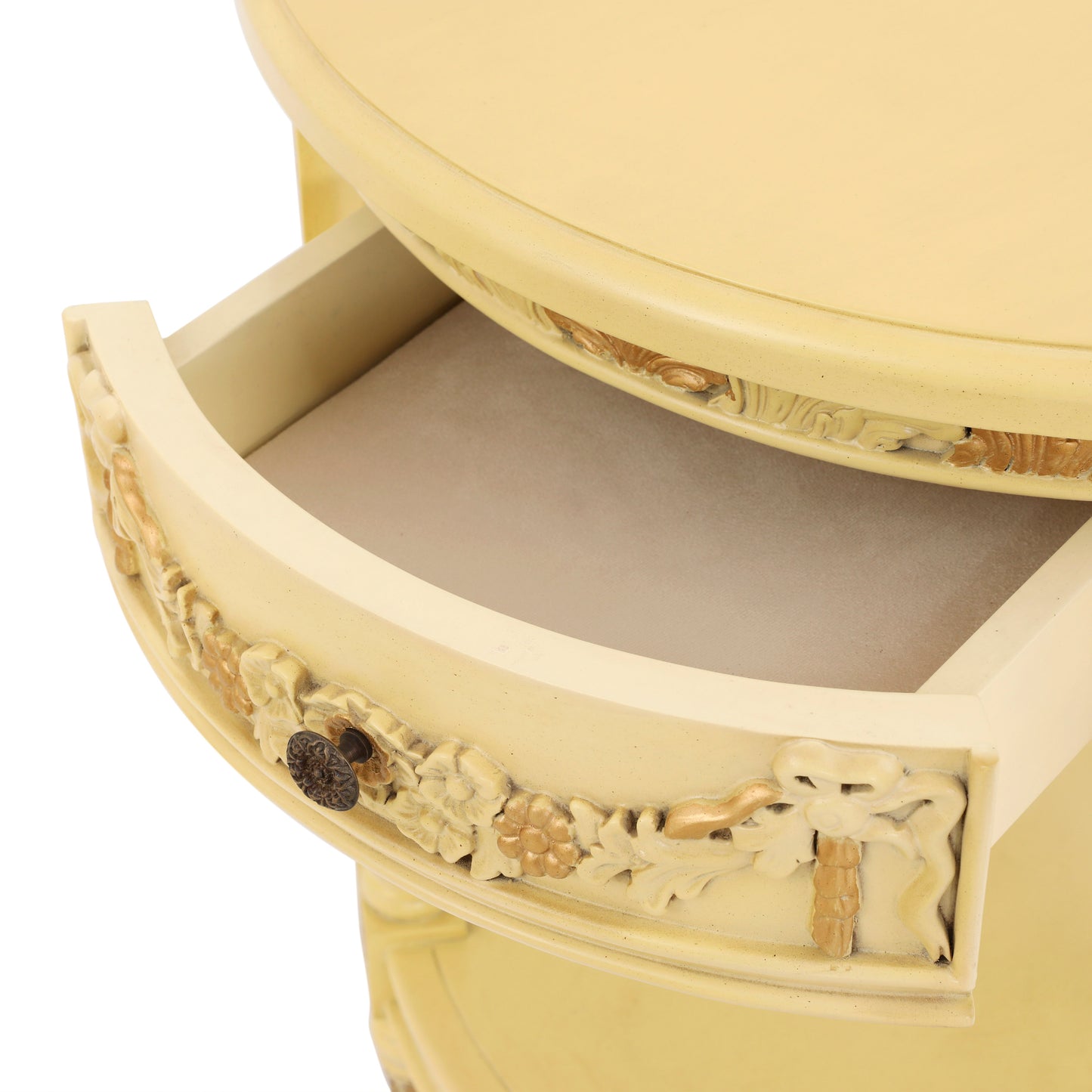LEONERE KING BED ROOM WHITE WITH GOLD