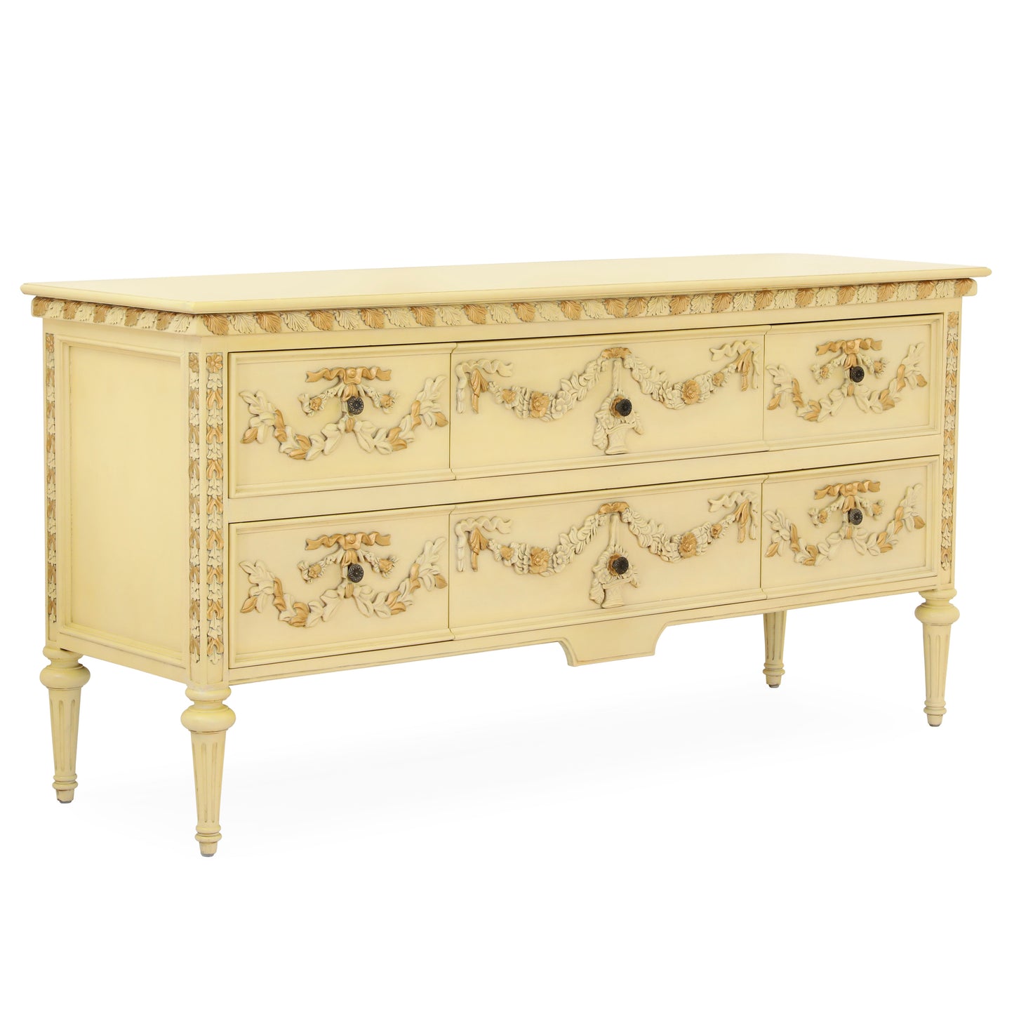 LEONERE KING BED ROOM WHITE WITH GOLD