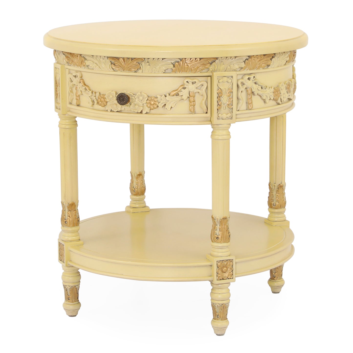 LEONERE KING BED ROOM WHITE WITH GOLD