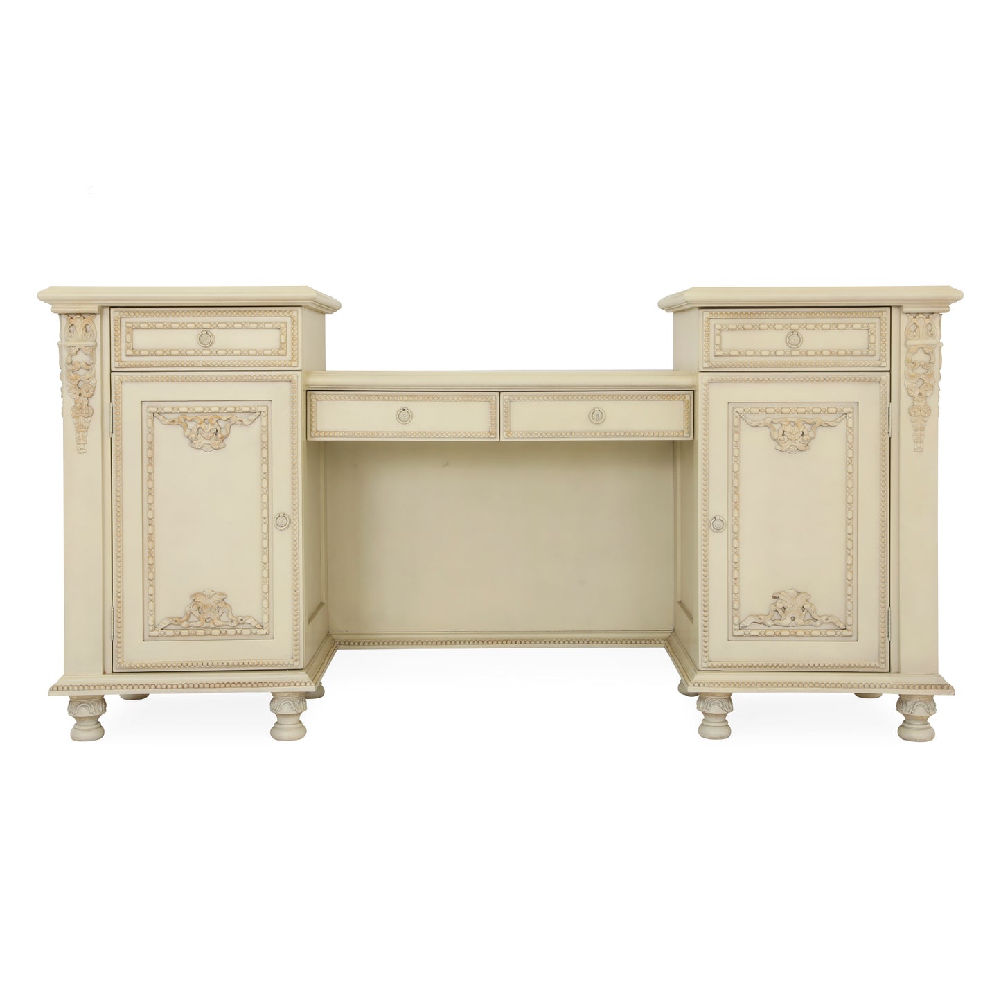 AMELIA KING BED ROOM WITH ANTIQUE IVORY FINISH