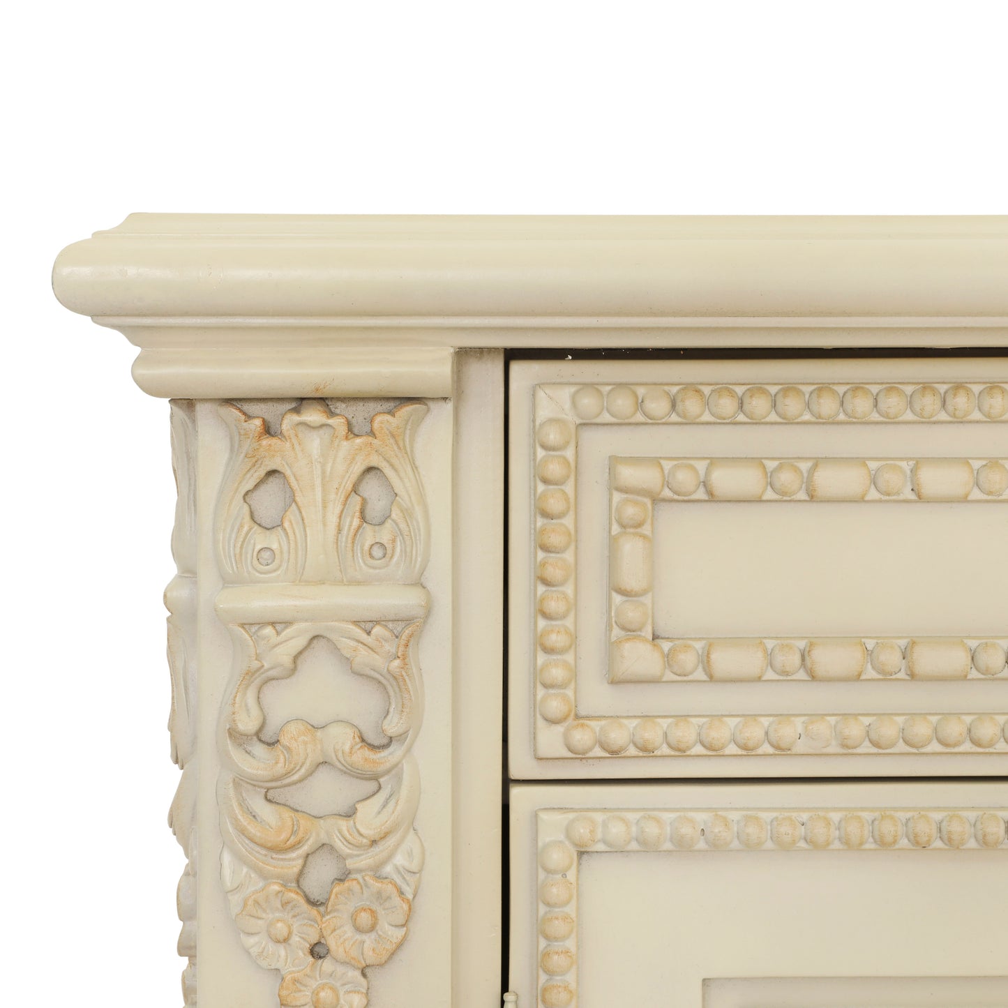 AMELIA KING BED ROOM WITH ANTIQUE IVORY FINISH