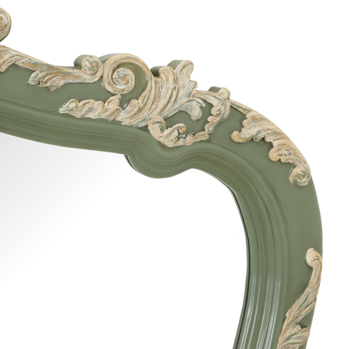 EMILE KING BED ROOM GREEN WITH ANCIENT CARVINGS