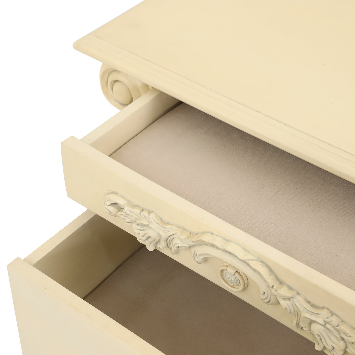 NEW EMILE KING BED ROOM WITH ANTIQUE WHITE