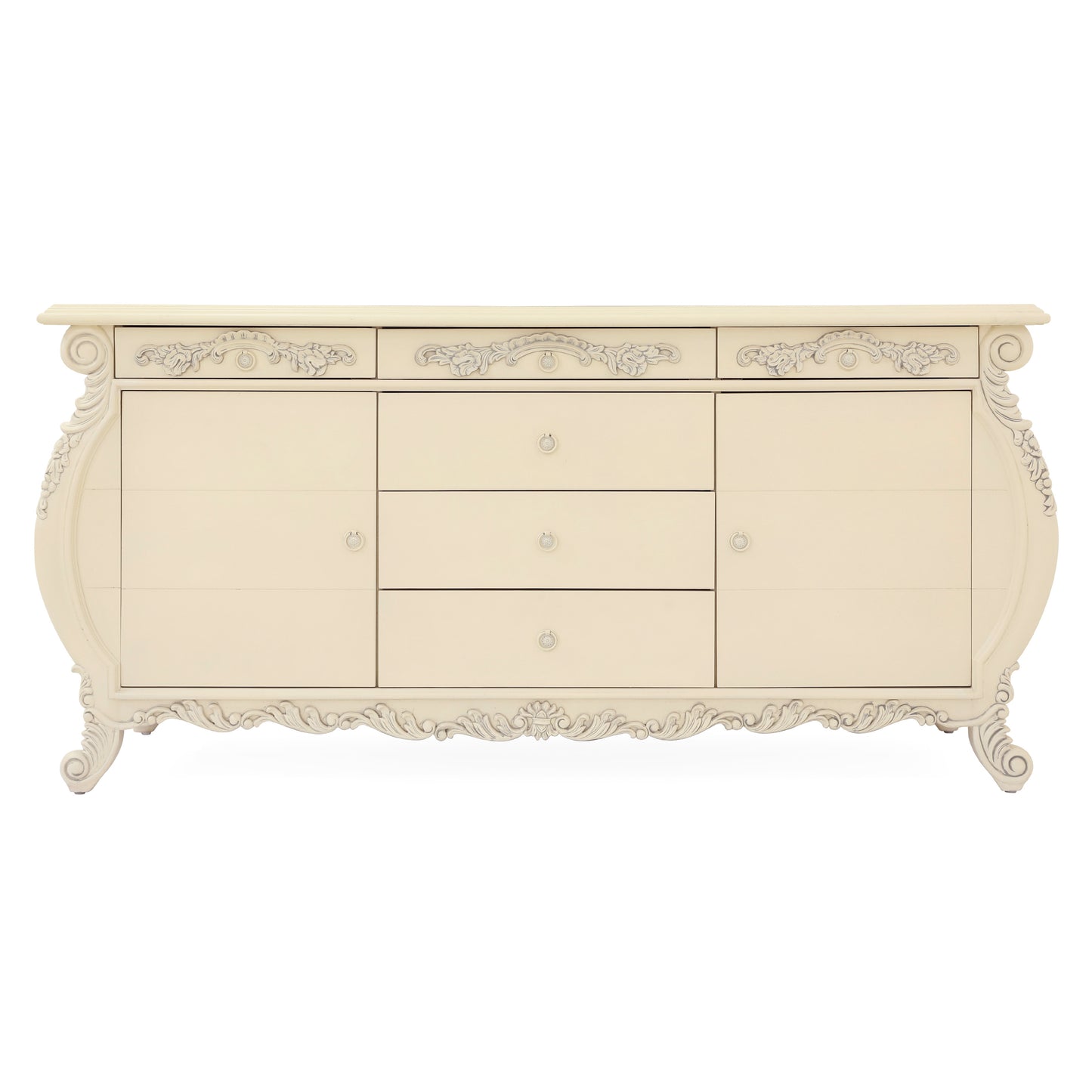 NEW EMILE KING BED ROOM WITH ANTIQUE WHITE