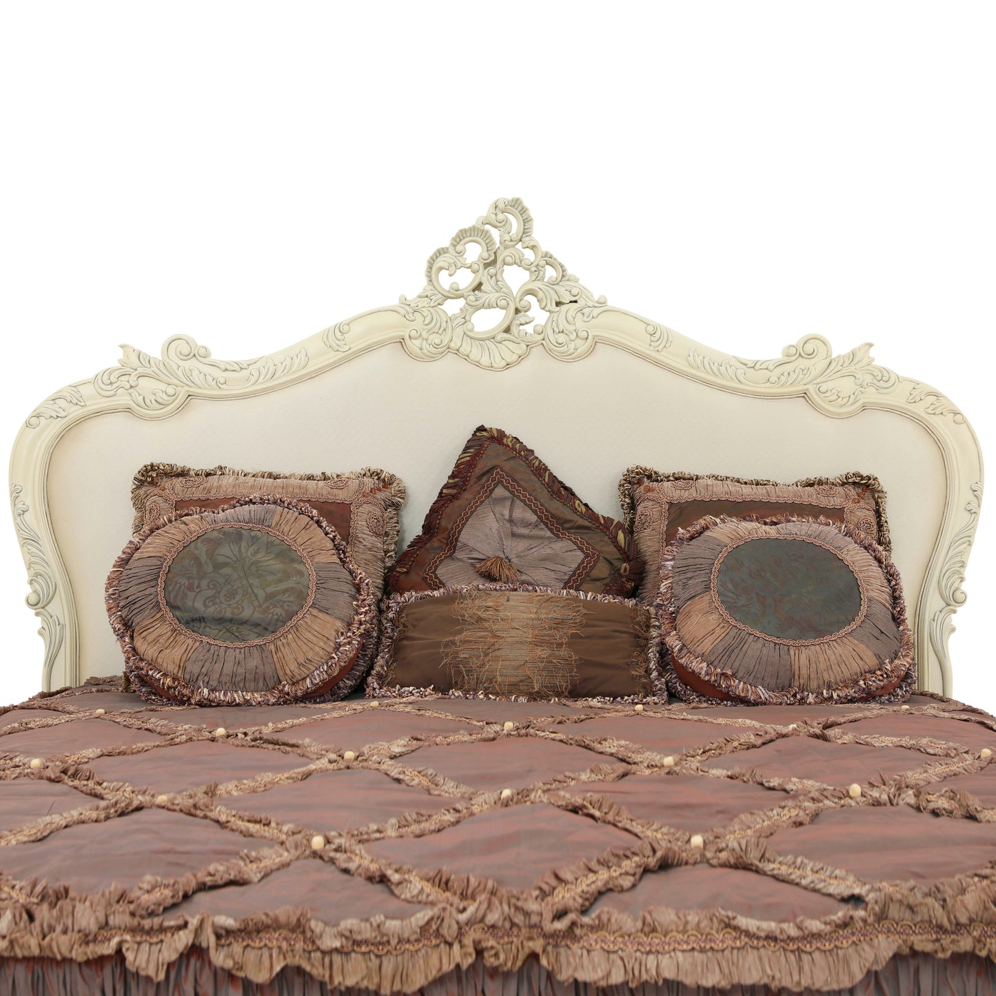 NEW EMILE KING BED ROOM WITH ANTIQUE WHITE