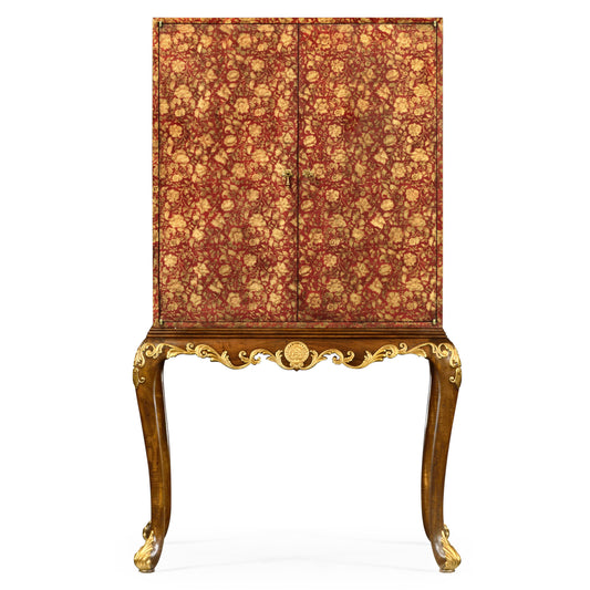 Red Chinoiserie Drinks Cabinet | Jonathan Charles