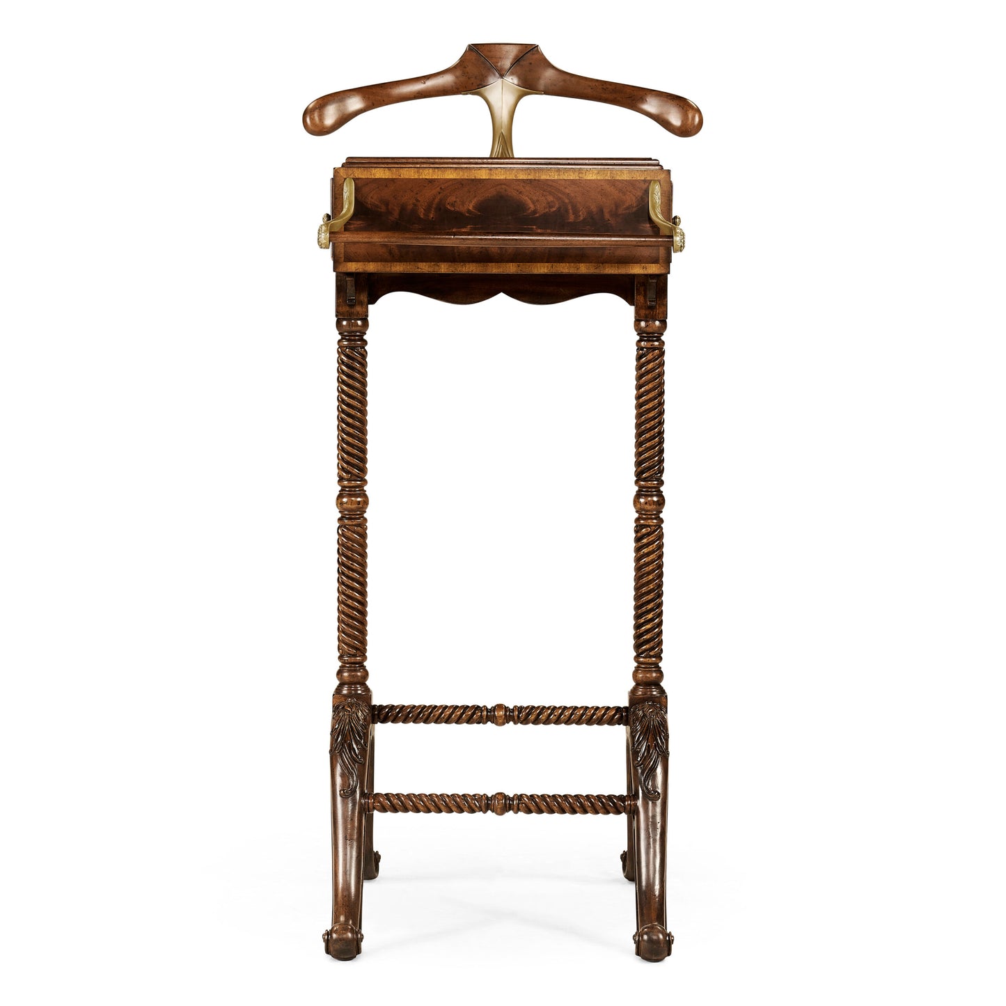 Mahogany Valet Stand with Stud Box | Jonathan Charles