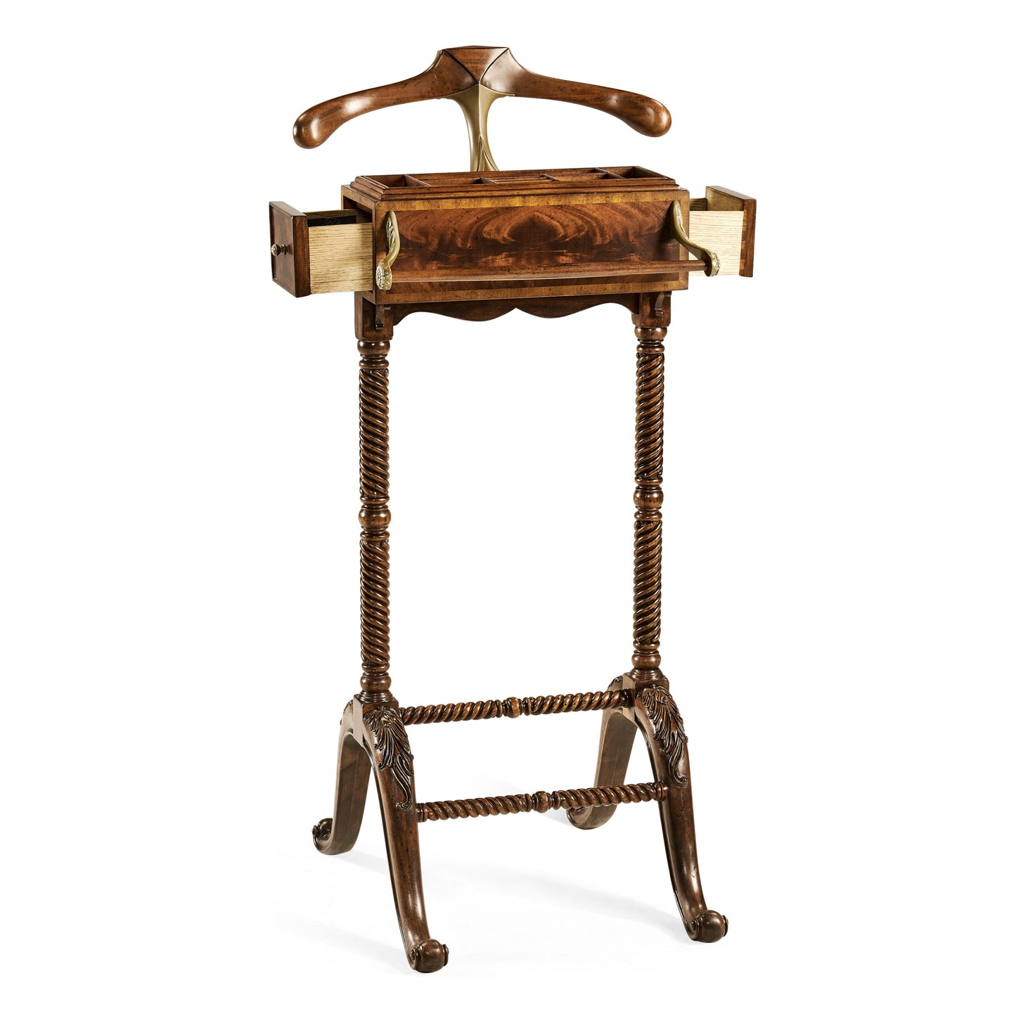 Mahogany Valet Stand with Stud Box | Jonathan Charles