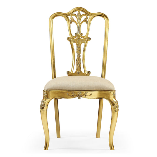 Gilded 18th century style dining side chair | Jonathan Charles