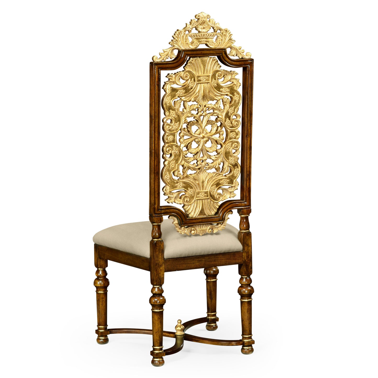 Jacobean style gilt walnut side chair | Jonathan Charles