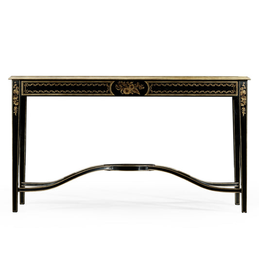 Black & églomisé console | Jonathan Charles