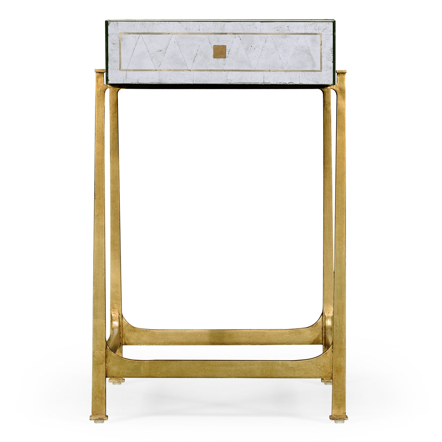 Églomisé & Gilded Iron Box Top Side Table | Jonathan Charles