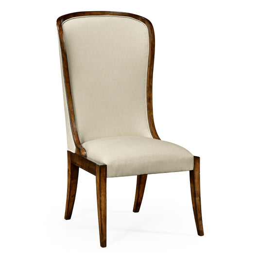 High curved back upholstered dining side chair | Jonathan Charles